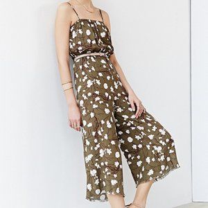 Kimchi Blue Urban Outfitters Green Floral Jumpsuit